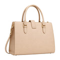 The Bag Edits Beige Classic Satchel Handbag with Shoulder Strap