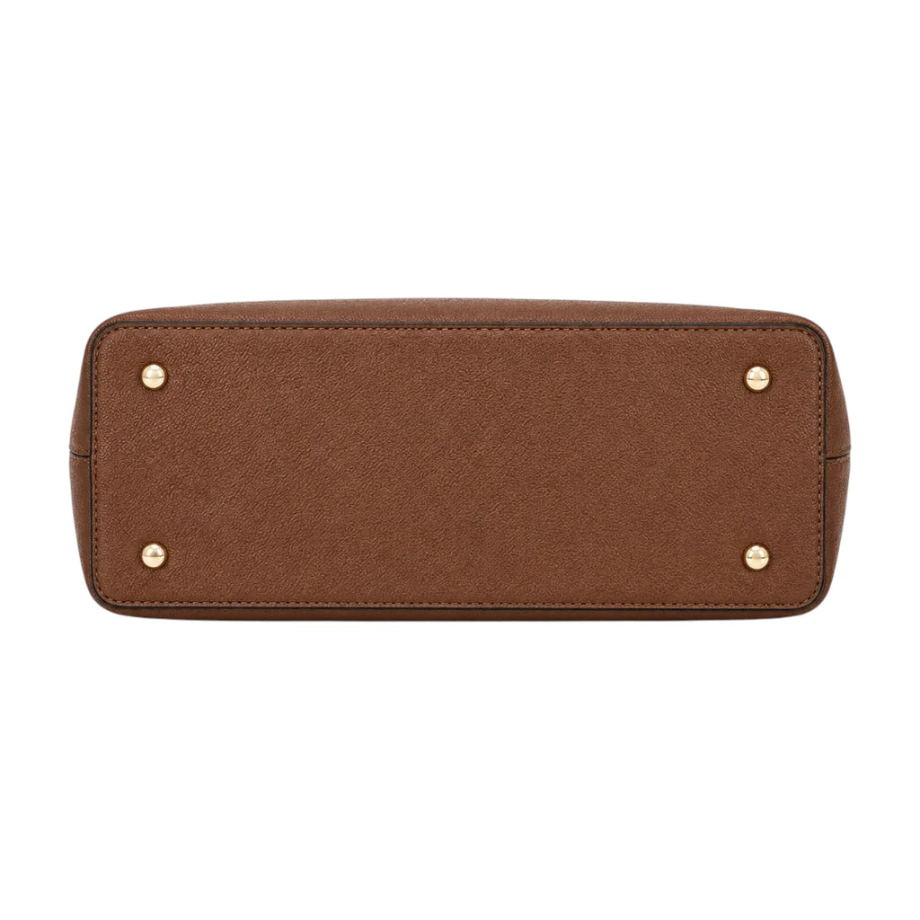 The Bag Edits Brown Satchel Bag with Dual Carry Handles