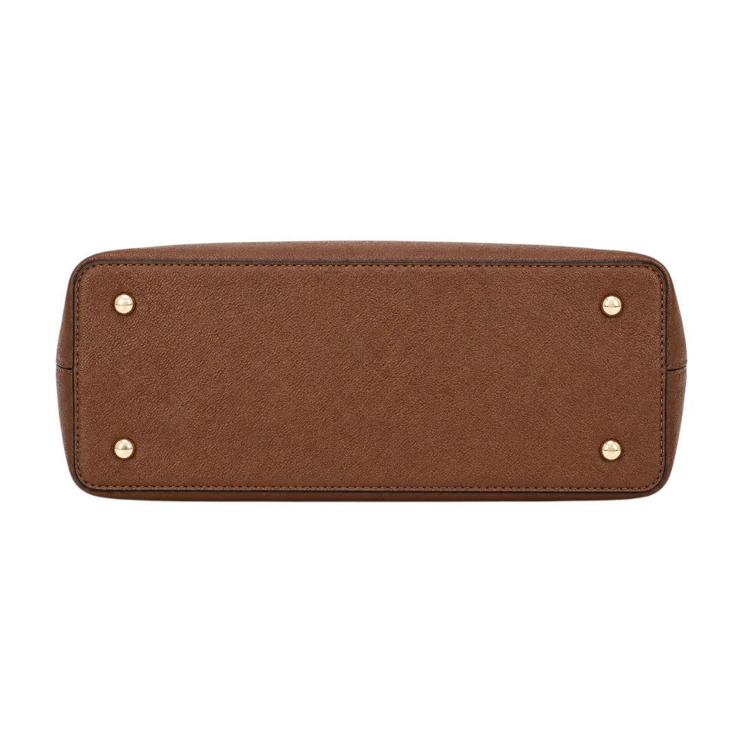 The Bag Edits Brown Satchel Bag with Dual Carry Handles
