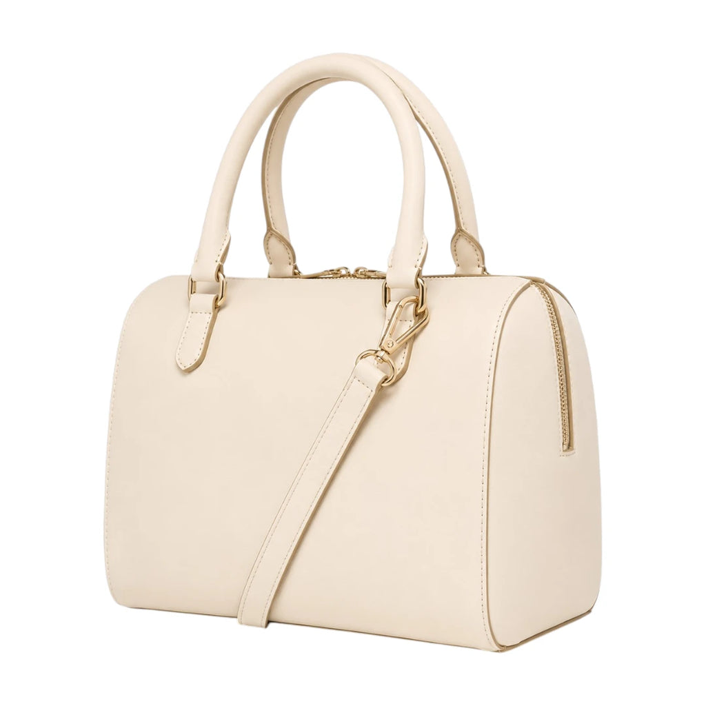 The Bag Edits Cream Satchel Handbag with Detachable Strap