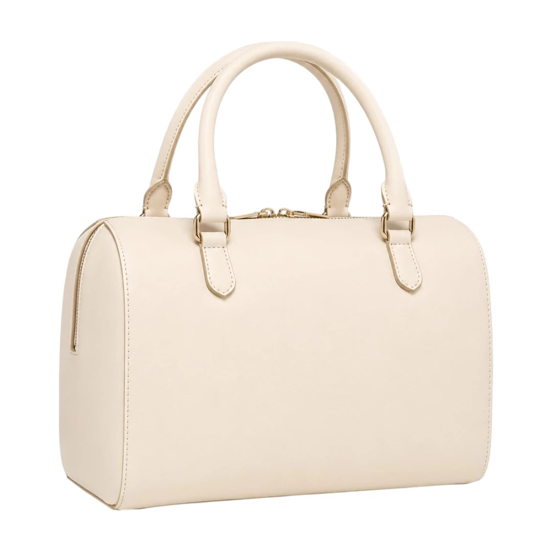 The Bag Edits Cream Satchel Handbag with Detachable Strap