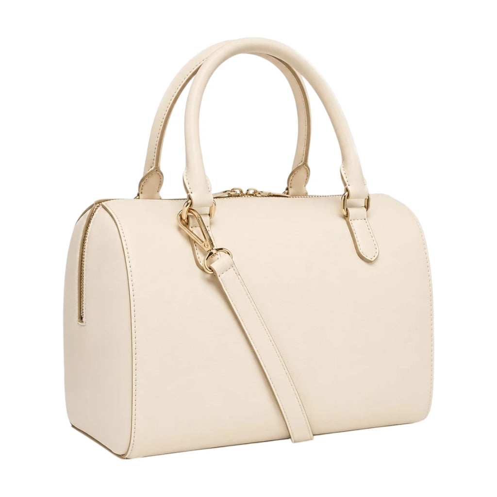 The Bag Edits Cream Satchel Handbag with Detachable Strap