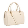 The Bag Edits Cream Satchel Handbag with Detachable Strap