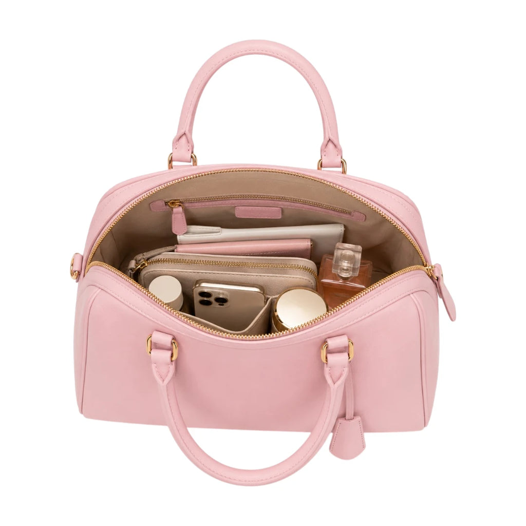 The Bag Edits Pink Satchel Handbag with Detachable Shoulder Strap
