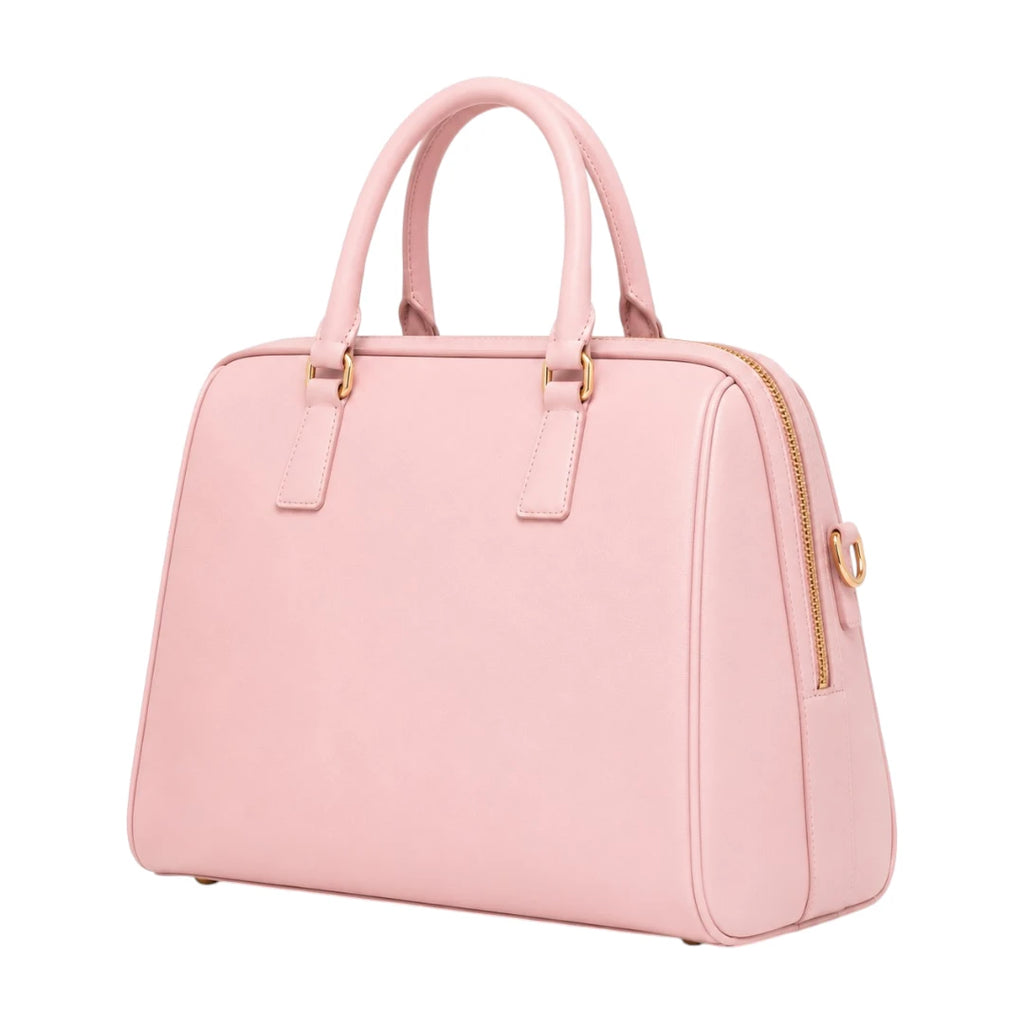 The Bag Edits Pink Satchel Handbag with Detachable Shoulder Strap