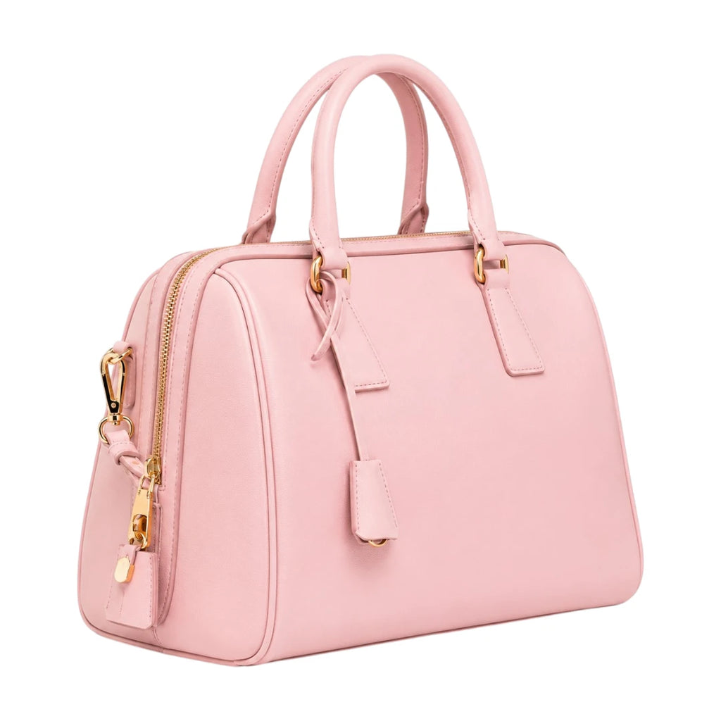 The Bag Edits Pink Satchel Handbag with Detachable Shoulder Strap