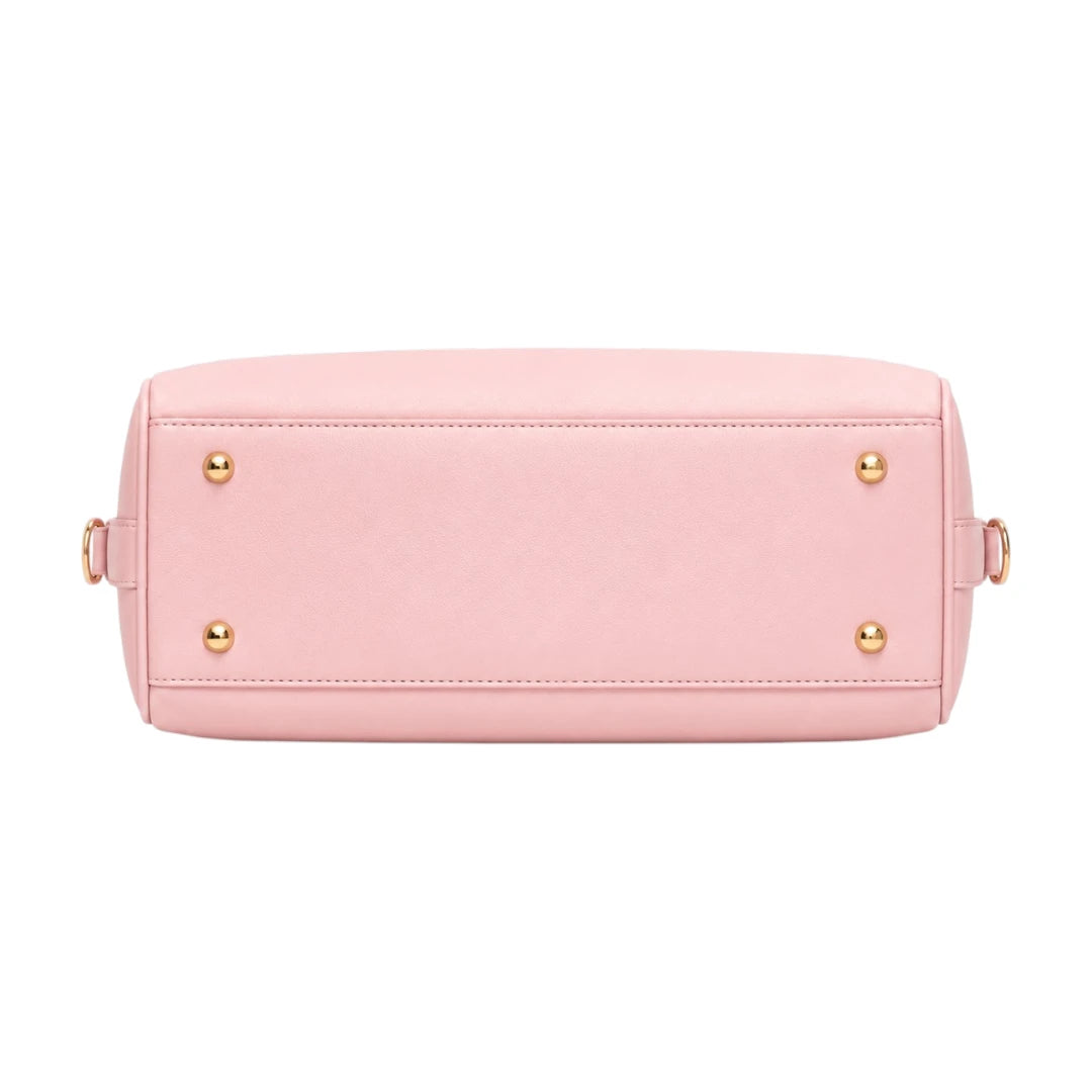 The Bag Edits Pink Satchel Handbag with Detachable Shoulder Strap